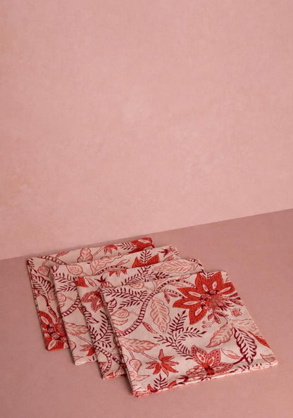 Bossa Nova Table Napkin Red - Set of 4