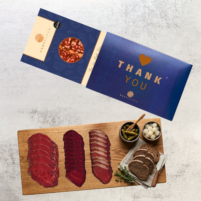 Assorted No Pork Tasting Trio from Bray Cured featuring plant-based charcuterie selections on a wooden platter.