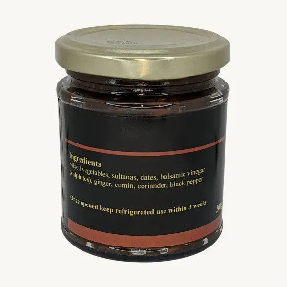 Friars Farm Northampton Pickle relish in a 200g jar, showing the label and vibrant pickle chunks inside.
