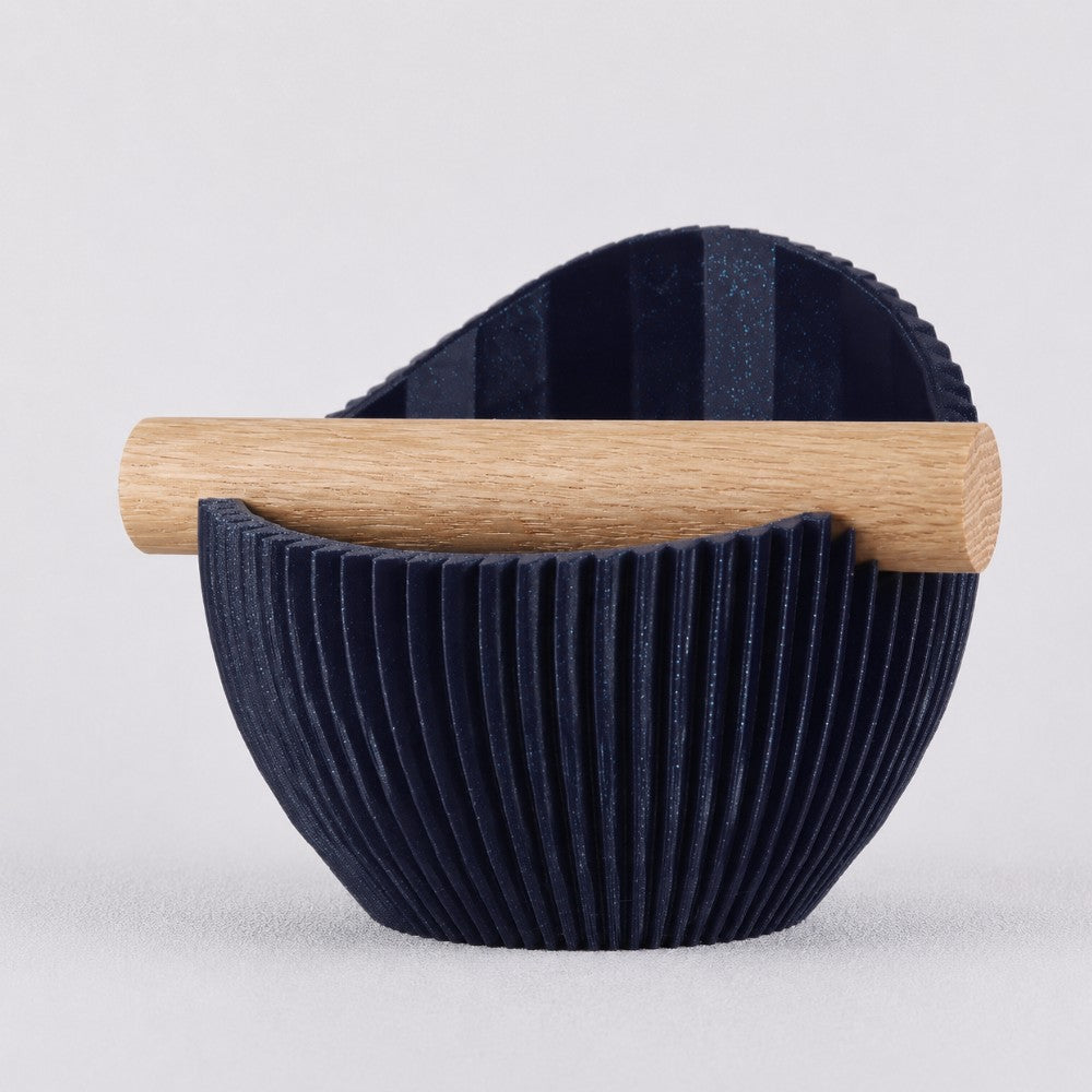 KNOCDIC Nova Coffee Knock Box with galaxy nebulae design and real oak wood bar for espresso machine cleanup.