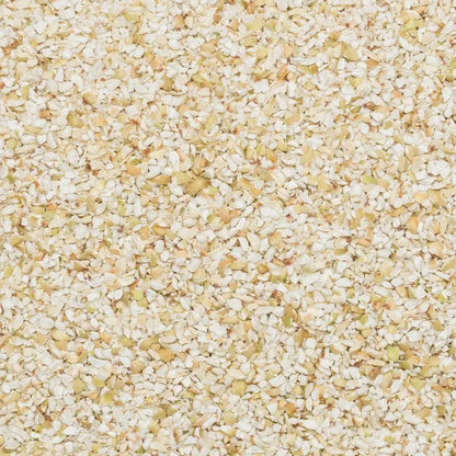 Raw organic buckwheat grits from Whole Food Earth, gluten-free and high in fiber, shown in a close-up image.