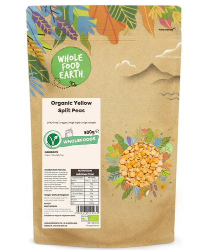 Organic Yellow Split Peas Whole Food Earth