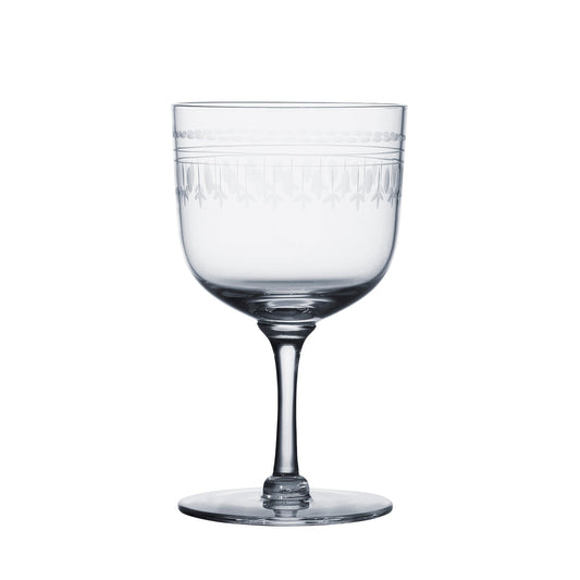 Set of Daphne wine glasses by The Vintage List featuring elegant oval-shaped bowls for stylish wine sipping.