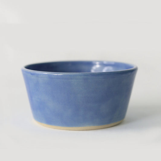 Pacific Blue Classic Breakfast Bowl by Katie L Thompson Designs, showcasing a ceramic bowl with a blue and white pattern.