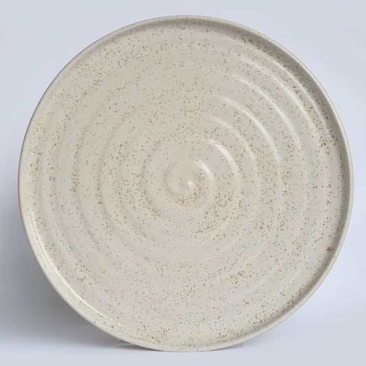 White ceramic Pepper White Classic Dinner Plate by Katie L Thompson Designs, showcasing a smooth, round design with a clean finish.