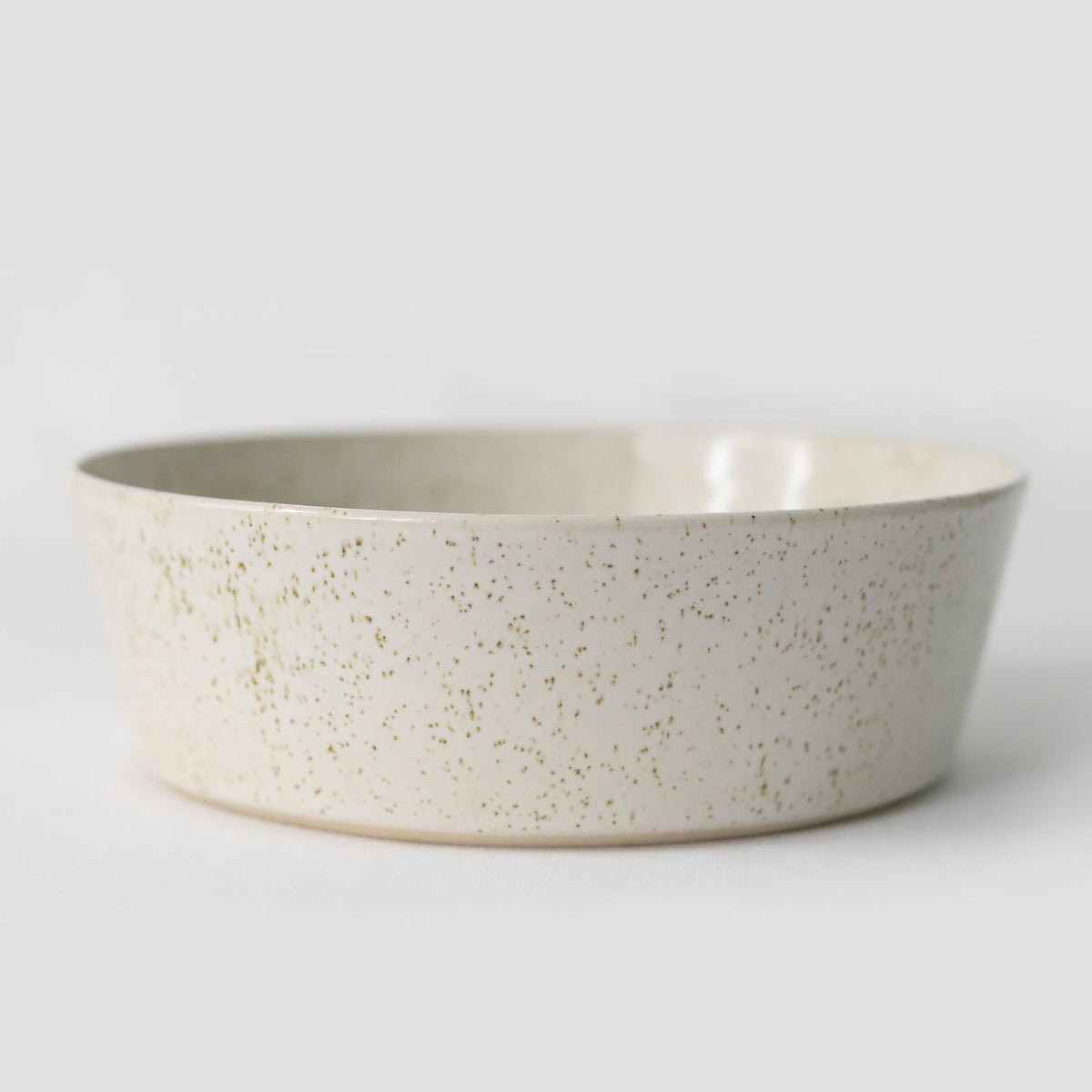 White ceramic pasta bowl with Pepper White Classic design by Katie L Thompson Designs, featuring a smooth, rounded shape and elegant finish.