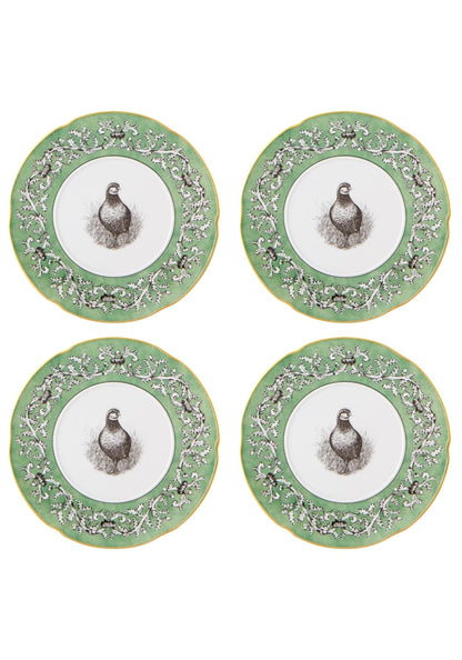 Pheasant Fancy Dessert Plates - Set of 4