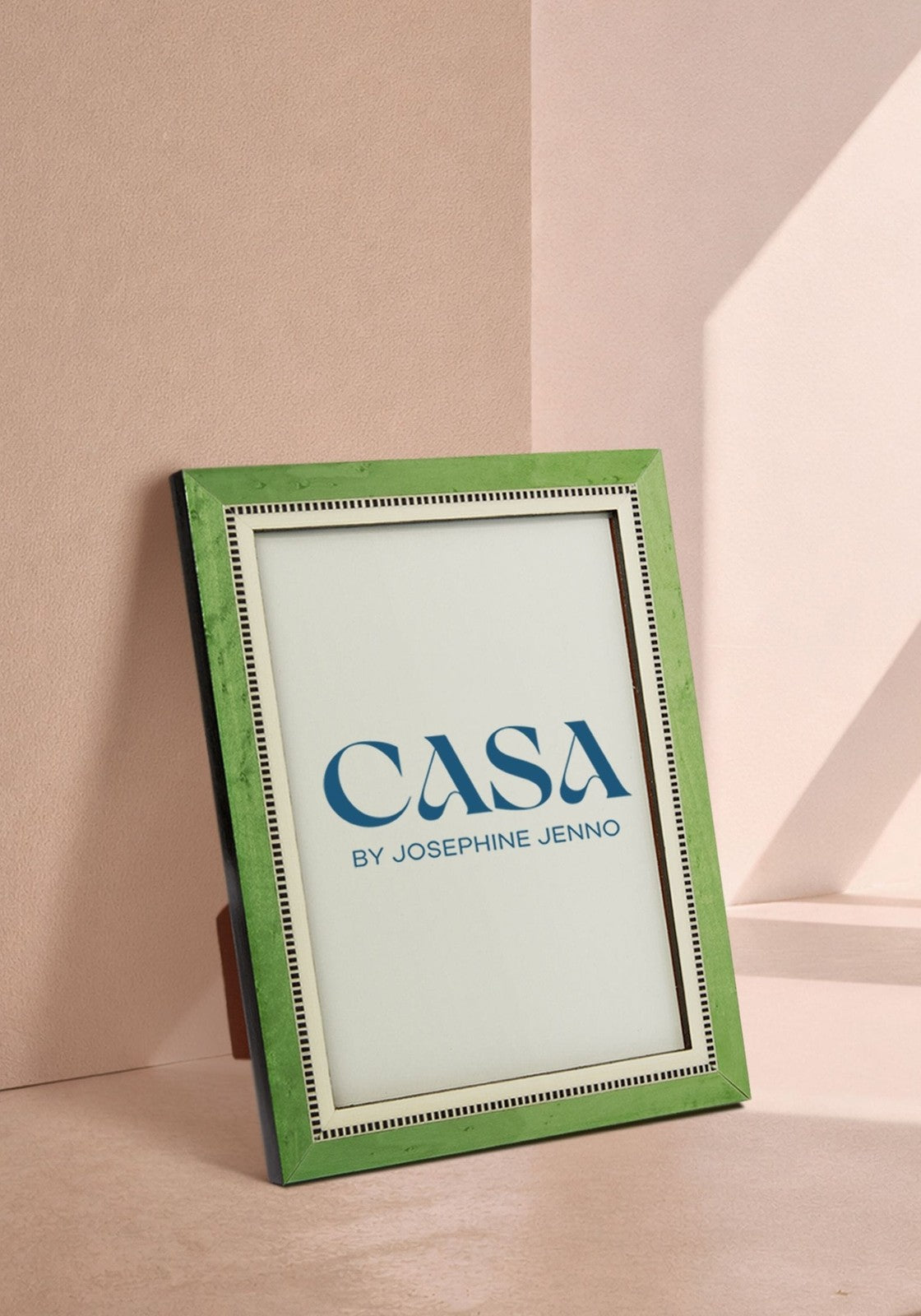 Casa by Josephine Jenno Emperor's Jade Marquetry Photo Frame 8x10 inch for wall or desk display, with intricate jade marquetry design.