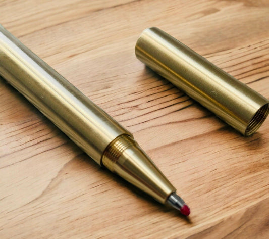 Stylish brass gel ink ballpoint pen for elegance