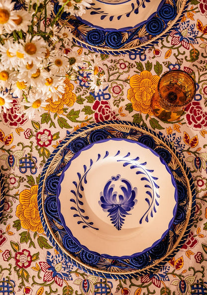 Atlántico Iraca Woven Placemat, Blue - Set of 4