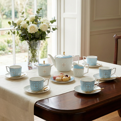 The Regent Blue Tea Set