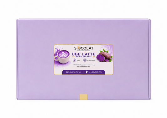 Instant Ube Latte Sachets | Sugar-Free Vegan Purple Yam Drink | Siocolat