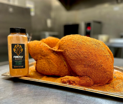 FireFly Barbecue Santa Maria Seasoning Rub for BBQ, featuring a flavorful spice blend in a jar with a label.