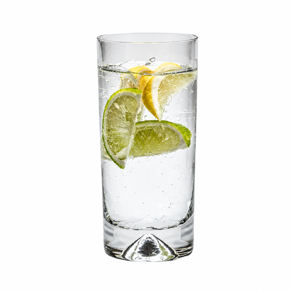 Krosno Dimple Base Highball Glass 300ml, whisky tumbler with textured dimpled design, clear glass from Glassware UK.