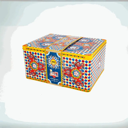 Bialetti Sicilian Cart gift set featuring a 3-cup Moka espresso maker with Dolce & Gabbana-inspired Sicilian design and coffee.