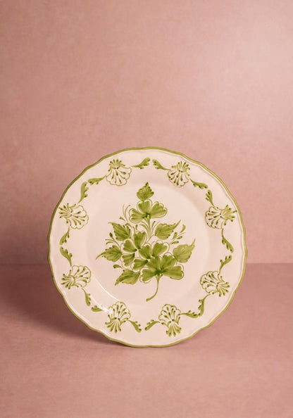 Cara Shell Side Plate, Green Set of 4