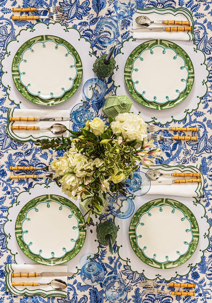 Sky Blue Scalloped Lunch Plate - Set of 4