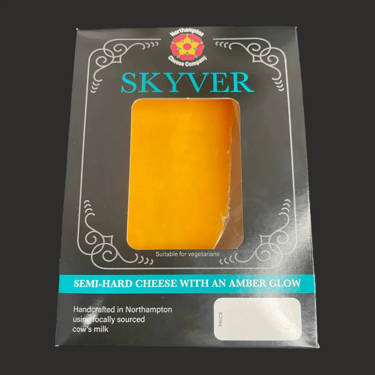 Friars Farm Skyver Cheese 150g from Northampton Cheese Co., showing a wedge of creamy, pale cheese with a smooth texture.