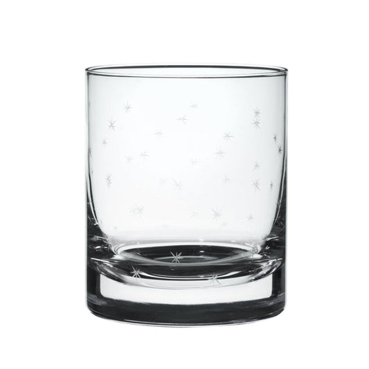 Crystal whisky glasses with a star design by The Vintage List, featuring elegant, clear glassware ideal for fine whisky.