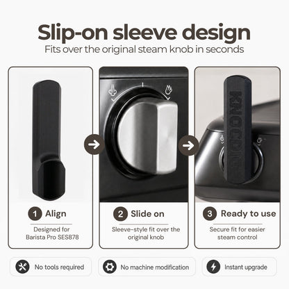 KNOCDIC® Sage Breville Steam Lever Handle Attachment for Barista Pro espresso machine with slip-on design