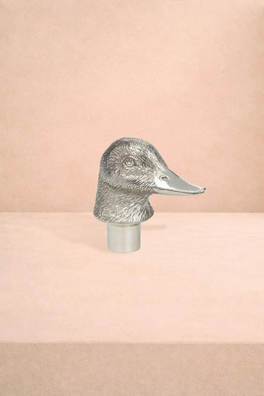 Casa by Josephine Jenno Drake Whisky Stopper, decorative metal stopper with intricate design, for sealing whiskey bottles.