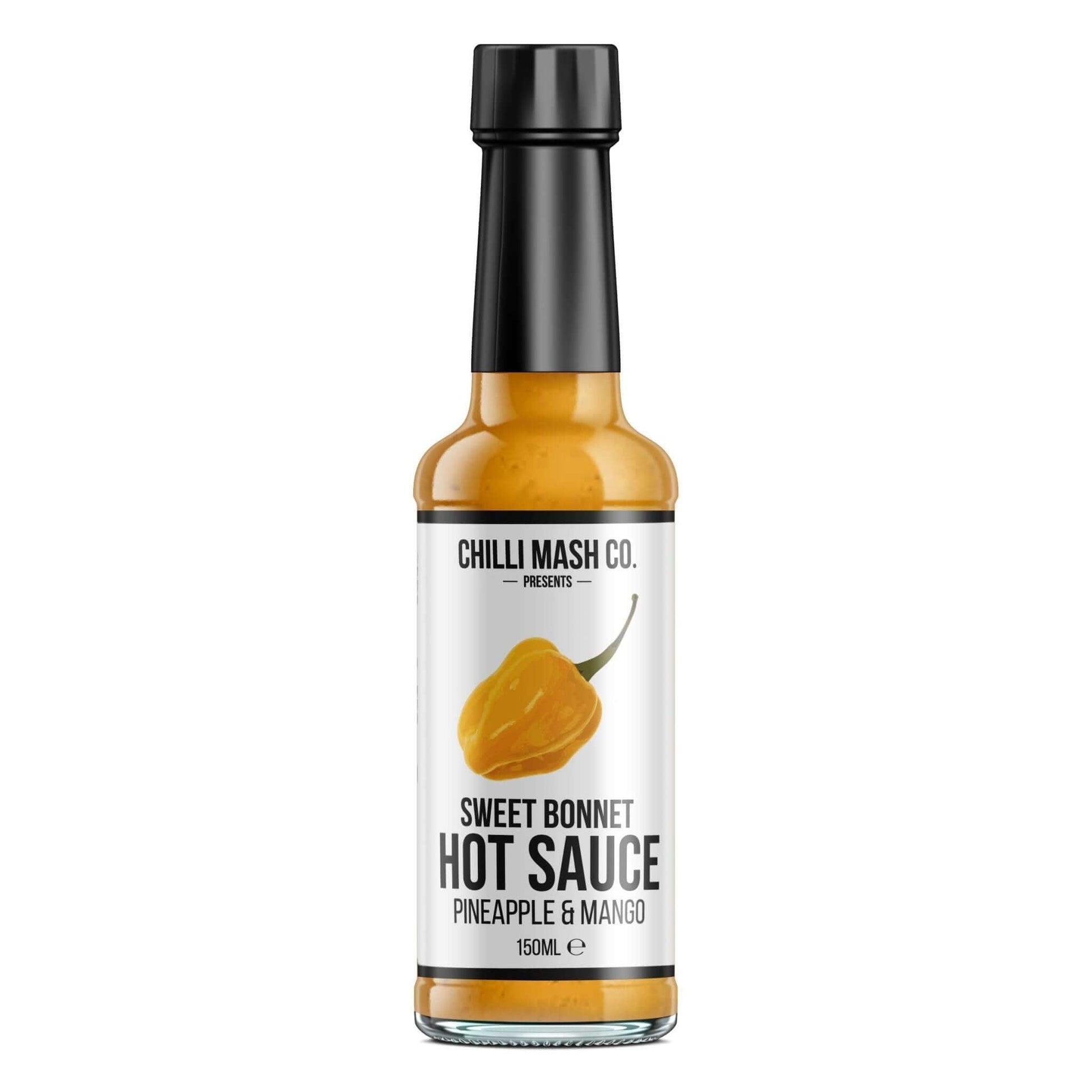 Sweet Bonnet Hot Sauce by Chilli Mash Co. in 150ml bottle, featuring vibrant chili mash and sweet, spicy flavor profile.