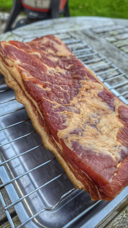 FireFly Barbecue Sweet Bacon Curing Kit with curing salts and seasonings for homemade sweet bacon preservation.