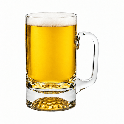 Gold Ball Glass Tankard from Glassware UK, 268ml (1/2 pint), featuring a smooth beer design and elegant gold accents.