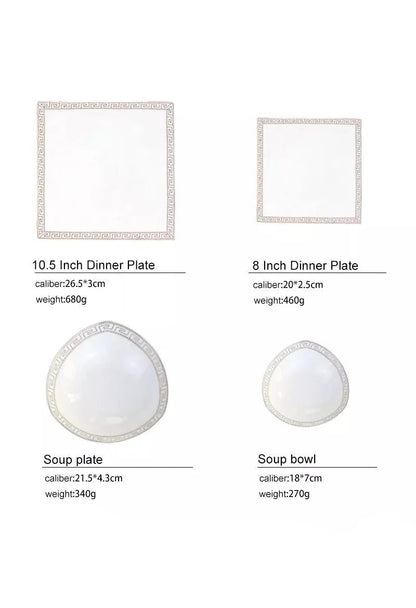 The Glamour Bone China Dinner Set - 16 | 24 Piece