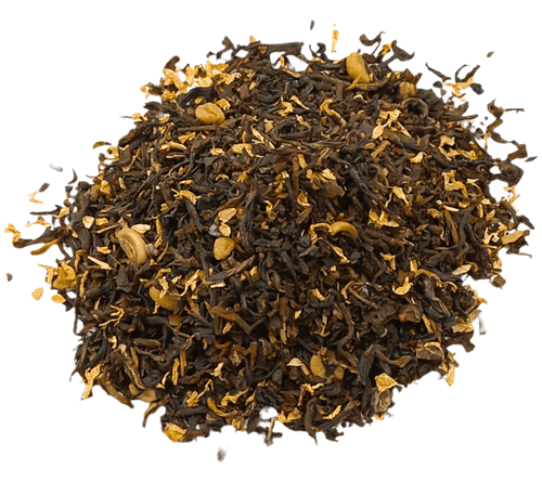 Porter Hill Tea Company black Tiramisu tea in transparent packaging, showcasing the tea leaves and aroma profile.