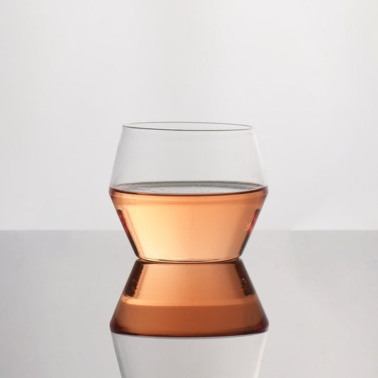 Set of two Aaron Probyn JUNIPER short tumblers with clear glass, perfect for drinks or cocktails.