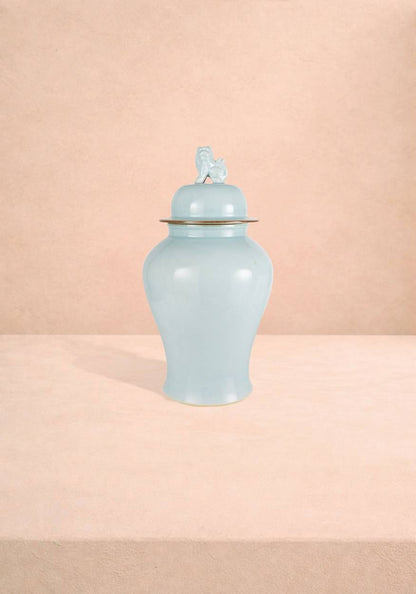Mint porcelain jar vase by Casa by Josephine Jenno, showcasing a smooth, rounded ceramic vessel with a glossy finish.