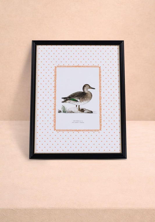 Framed wall art featuring a cute duck illustration from Casa by Josephine Jenno, perfect for nursery or children's room decor.