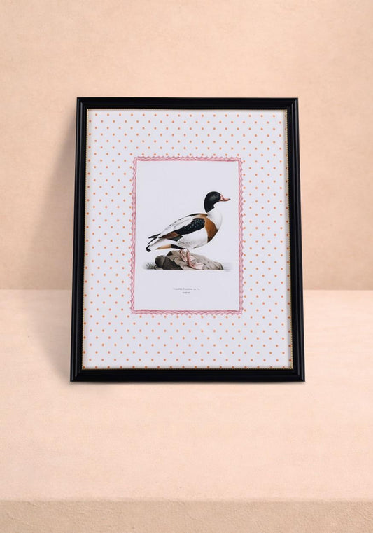 Framed wall art print featuring a duck illustration titled "The Prettiest By Far" by Casa by Josephine Jenno.