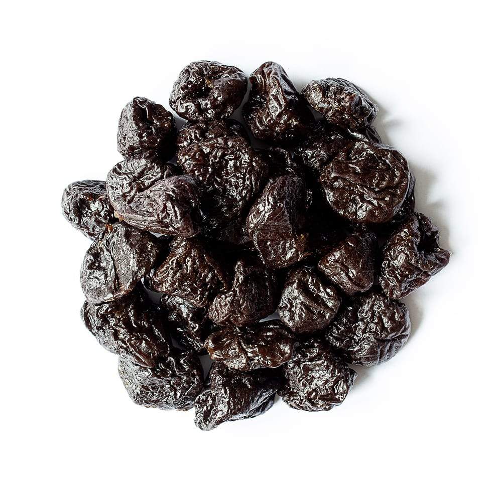 Medium French Prunes from Whole Food Earth, unsorbated dried fruits, GMO-free, vegan, dairy-free, no added sugar.