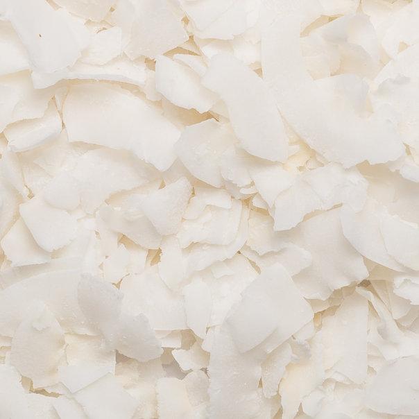 Organic dried coconut chips from Whole Food Earth, raw and GMO-free, shown in a close-up image of the dried fruit slices.