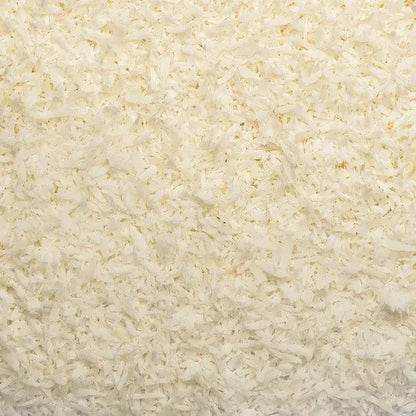 Organic desiccated coconut from Whole Food Earth, a GMO-free nuts and seeds product with shredded coconut visible in the image.