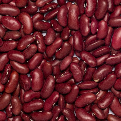 Raw organic red kidney beans from Whole Food Earth, dark red beans suitable for vegan and healthy cooking.