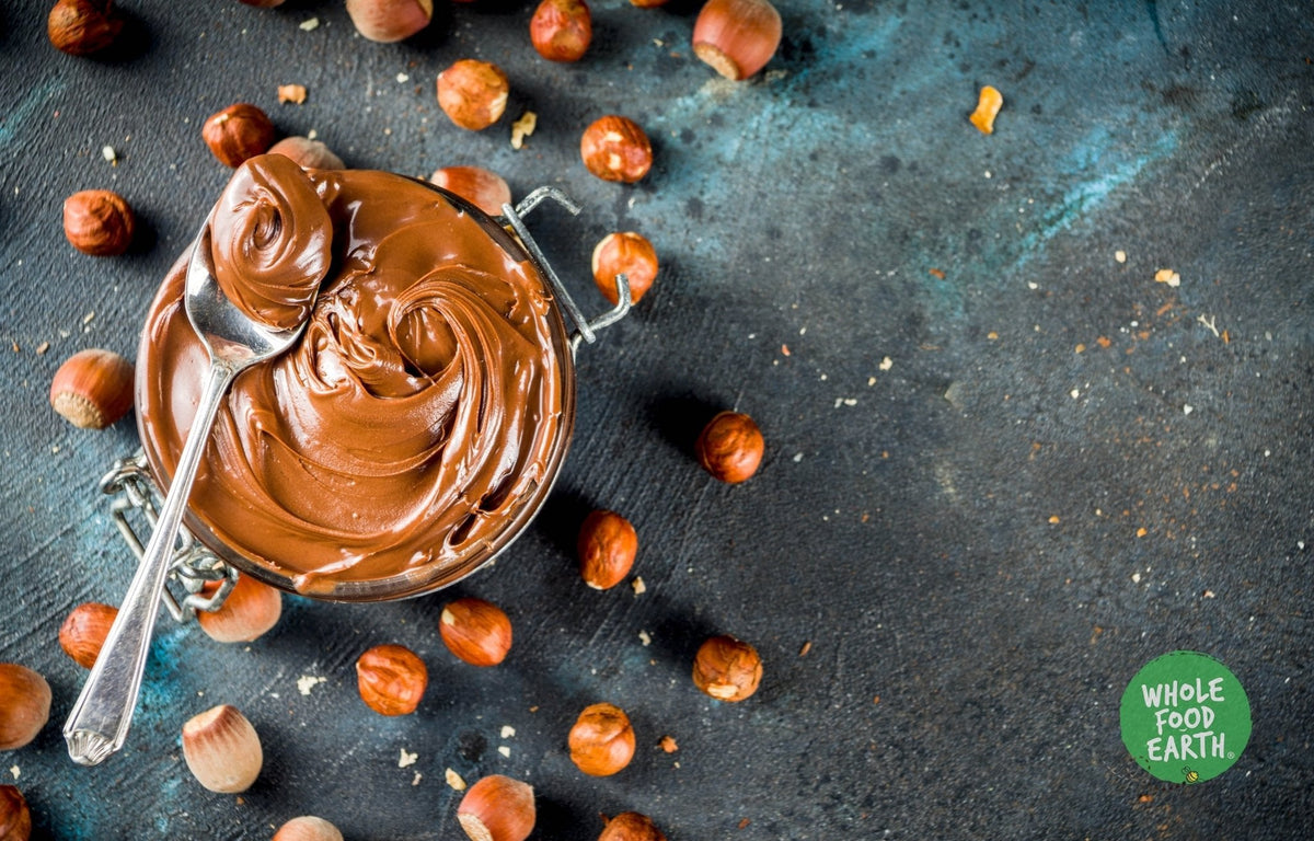 Raw Whole Hazel Nuts from Whole Food Earth, natural, GMO-free, vegan-friendly nuts with no added sugar.