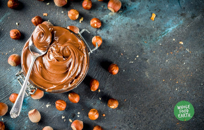 Raw Whole Hazel Nuts from Whole Food Earth, natural, GMO-free, vegan-friendly nuts with no added sugar.