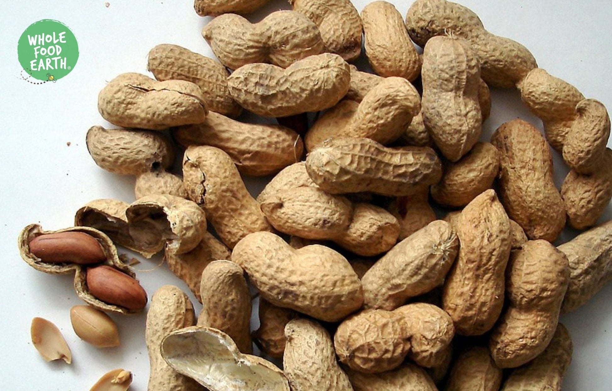Whole Food Earth roasted peanuts in shell, monkey nuts, GMO-free, vegan, dairy-free nuts with shells on, healthy snack.