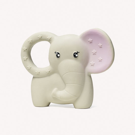 Natural Rubber Baby Teether by Wild And Stone, soft and safe teething toy for infants with a smooth, eco-friendly design.